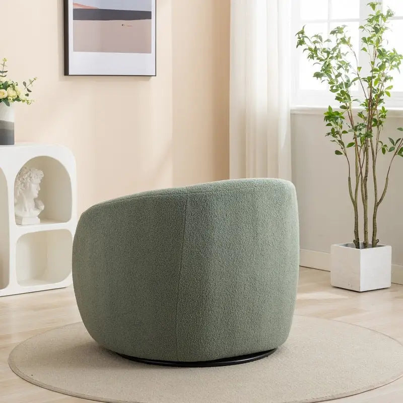 Poltrona d'accento girevole a 360 gradi SEYNAR, moderna e glamour, rivestita