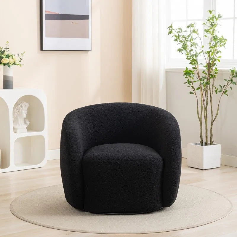 Poltrona d'accento girevole a 360 gradi SEYNAR, moderna e glamour, rivestita