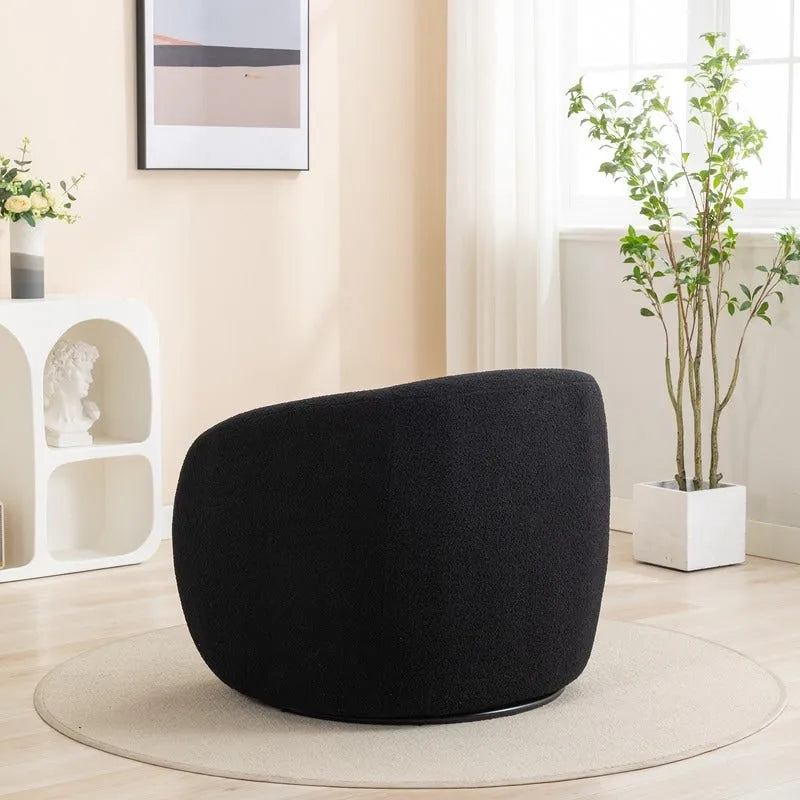 Poltrona d'accento girevole a 360 gradi SEYNAR, moderna e glamour, rivestita