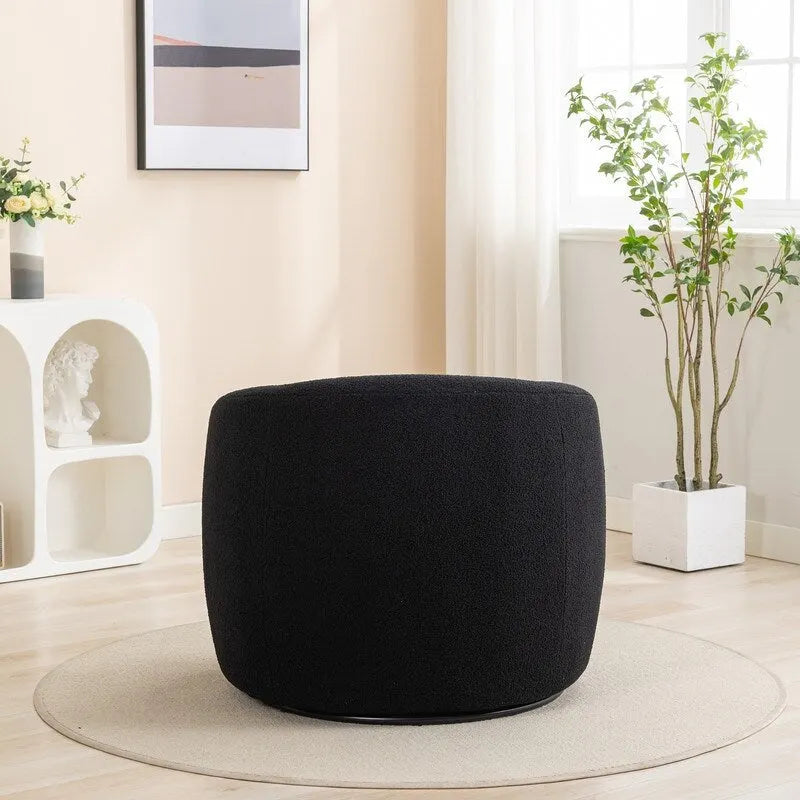 Poltrona d'accento girevole a 360 gradi SEYNAR, moderna e glamour, rivestita