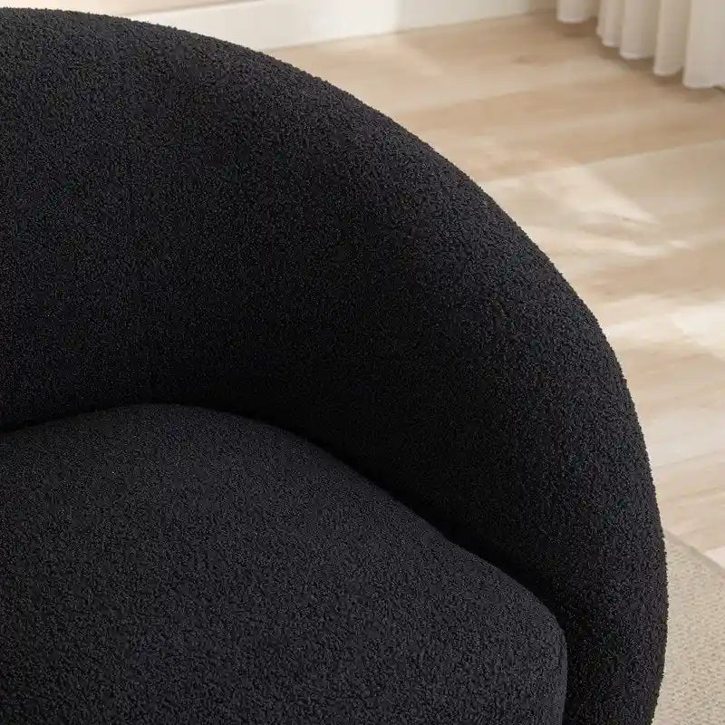 Poltrona d'accento girevole a 360 gradi SEYNAR, moderna e glamour, rivestita