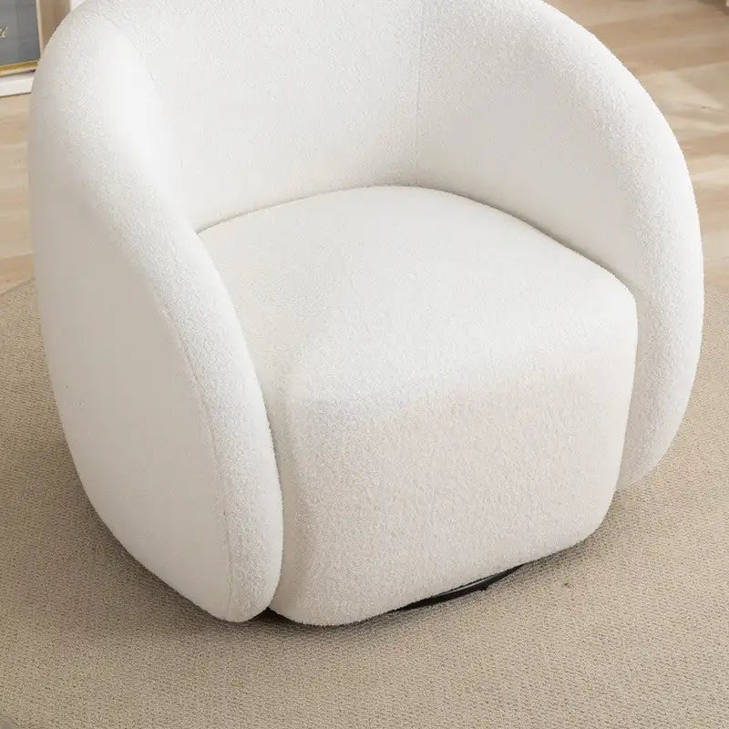 Poltrona d'accento girevole a 360 gradi SEYNAR, moderna e glamour, rivestita