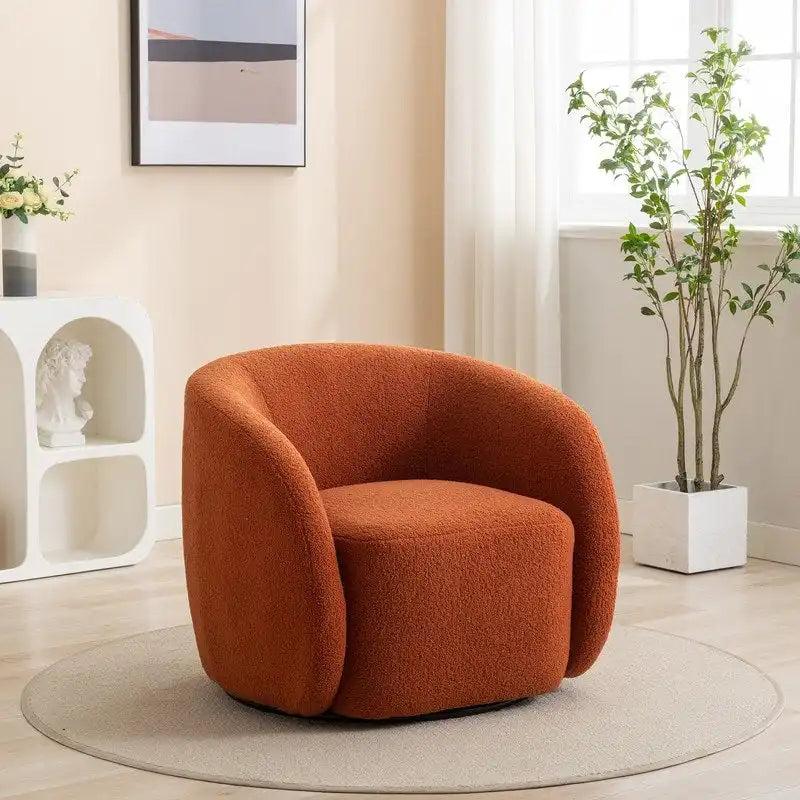Poltrona d'accento girevole a 360 gradi SEYNAR, moderna e glamour, rivestita