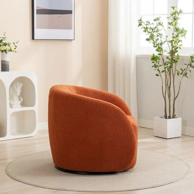Poltrona d'accento girevole a 360 gradi SEYNAR, moderna e glamour, rivestita
