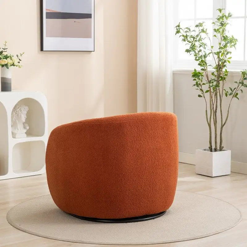 Poltrona d'accento girevole a 360 gradi SEYNAR, moderna e glamour, rivestita