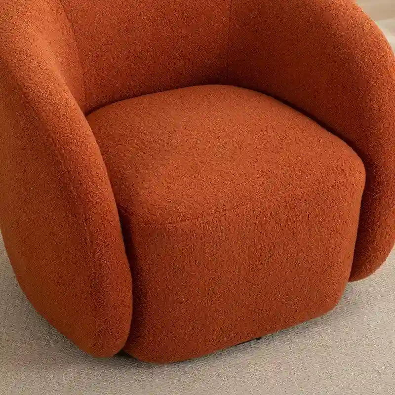 Poltrona d'accento girevole a 360 gradi SEYNAR, moderna e glamour, rivestita