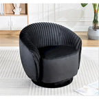 Small Milvo Velvet Swivel Barrel Chair