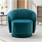 Small Milvo Velvet Swivel Barrel Chair