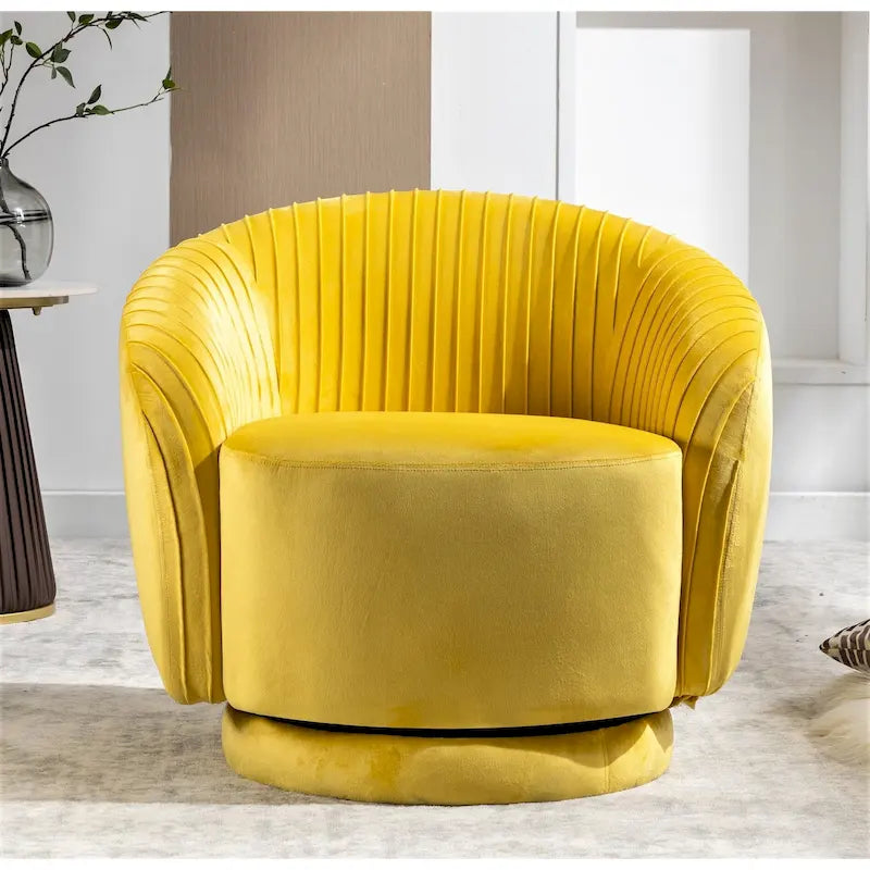 Small Milvo Velvet Swivel Barrel Chair