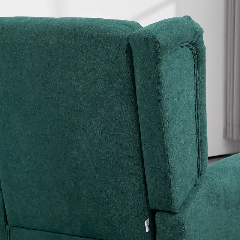 HOMCOM Copper Grove Guanta Tufted Wood Leg Accent Chair