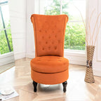 Silla de tocador de respaldo alto de terciopelo Gosser de US Pride Furniture, de 20 pulgadas de ancho