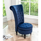 Silla de tocador de respaldo alto de terciopelo Gosser de US Pride Furniture, de 20 pulgadas de ancho