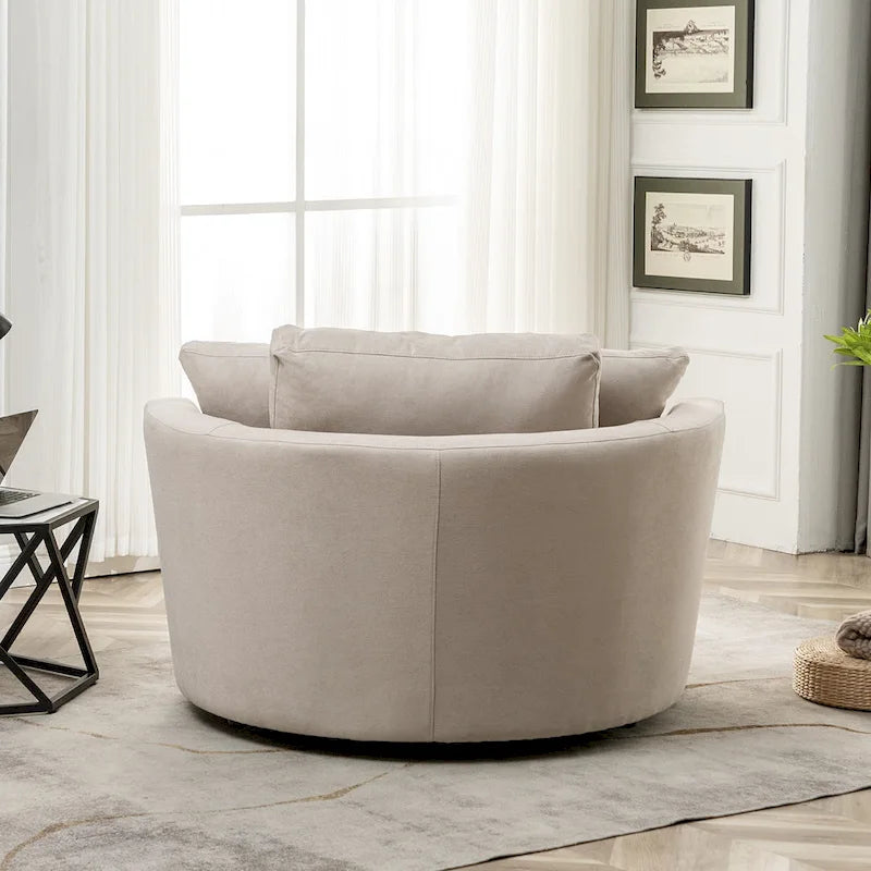54 cm brede elegante ronde draaibare kuipstoel, anderhalve stoel