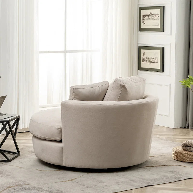 54 cm brede elegante ronde draaibare kuipstoel, anderhalve stoel