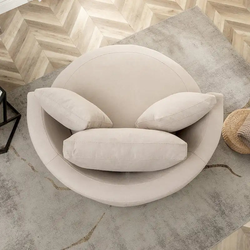 54 cm brede elegante ronde draaibare kuipstoel, anderhalve stoel
