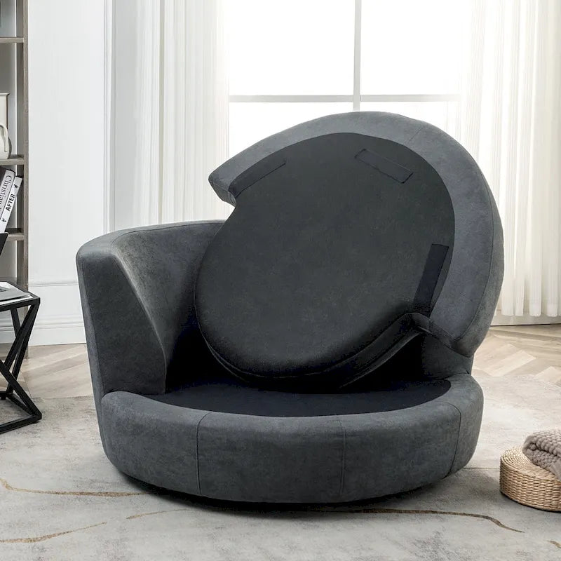54 cm brede elegante ronde draaibare kuipstoel, anderhalve stoel
