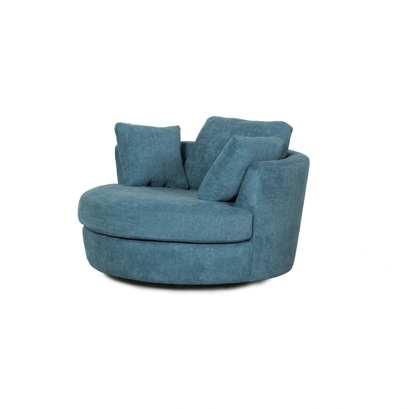 54 cm brede elegante ronde draaibare kuipstoel, anderhalve stoel