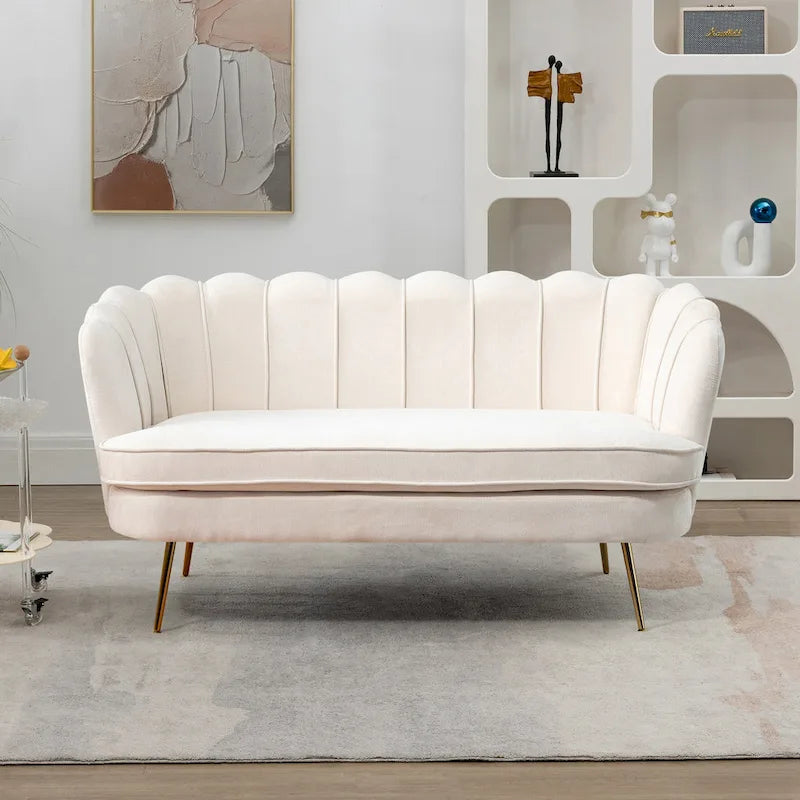 59 Zoll breites, modernes Sofa im Mid-Century-Stil mit Steppung
