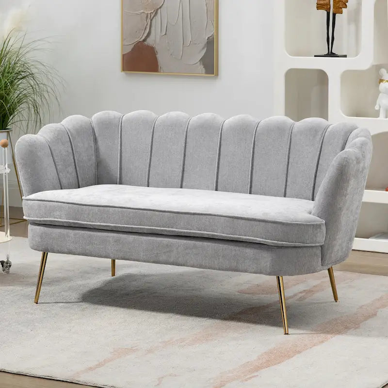 59 Zoll breites, modernes Sofa im Mid-Century-Stil mit Steppung
