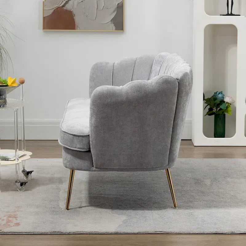 59 Zoll breites, modernes Sofa im Mid-Century-Stil mit Steppung