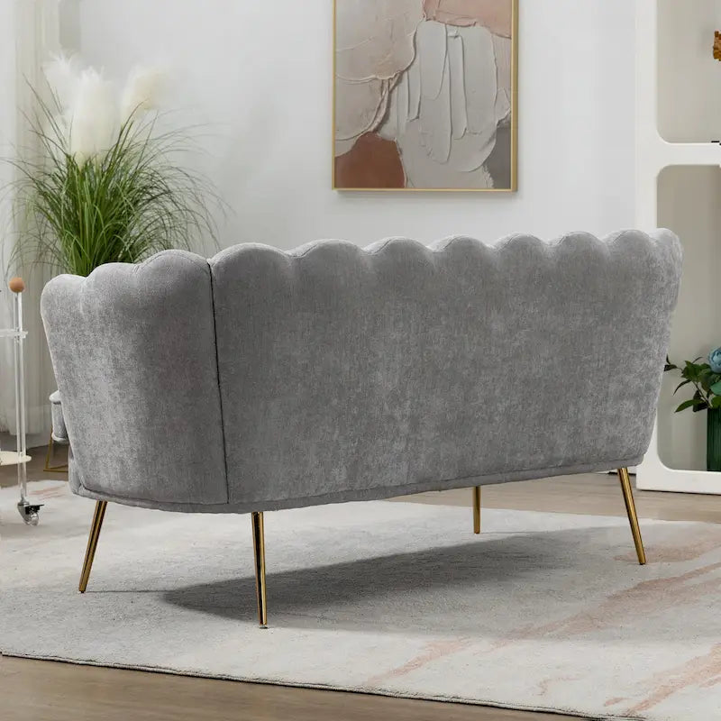 59 Zoll breites, modernes Sofa im Mid-Century-Stil mit Steppung