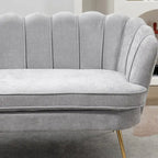 59 Zoll breites, modernes Sofa im Mid-Century-Stil mit Steppung