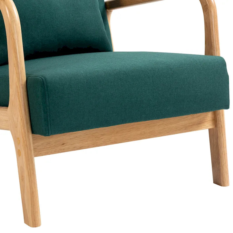 2 Set Upholstered Lounge Arm Chair with Pillow - Set of 2