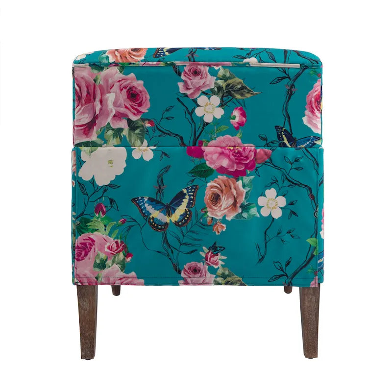 Traditional Upholstered Stripe Accent Chair Modern Armchair