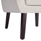 HUIMO Fabric Arm Chair Accent Chair and Ottoman Set Grey/ Beige/ Blue/ Dark Teal