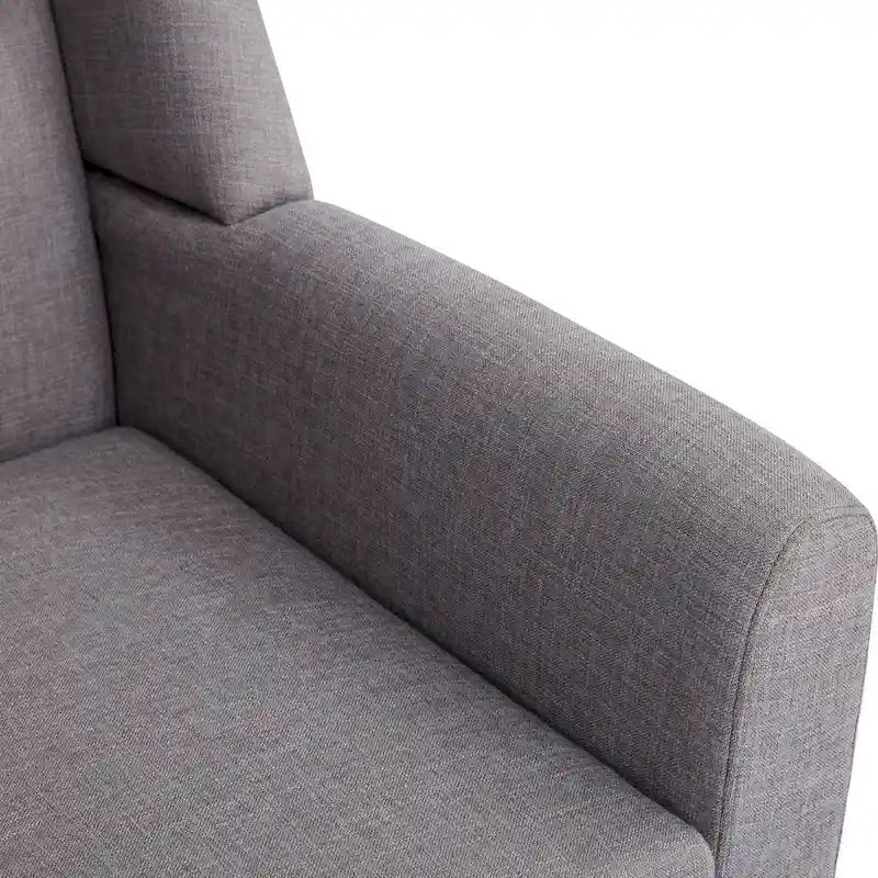 HUIMO Fabric Arm Chair Accent Chair and Ottoman Set Grey/ Beige/ Blue/ Dark Teal