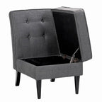 Grafton Home Roswell Armless Button Tufted Storage Accent Chair