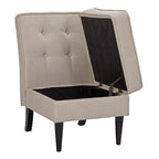 Grafton Home Roswell Armless Button Tufted Storage Accent Chair