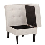 Grafton Home Roswell Armless Button Tufted Storage Accent Chair