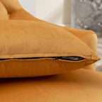 Set van 2 KINWELL fluwelen accentstoelen met hoge vleugelrug en knoopstiksels