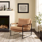 Art Leon Mid-centuery Modern Genuine Leather Chair