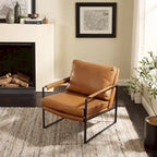 Art Leon Mid-centuery Modern Genuine Leather Chair