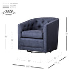 Walsh Fabric Swivel Barrel Chair