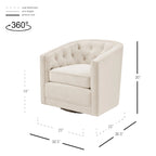 Walsh Fabric Swivel Barrel Chair