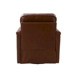 Rita Classic Genuine Leather Swivel Armchair With Nailhead Trims By HULALA HOME