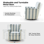 Georg Comfortable Floral Fabric Swivel Rocker Chair with Rolled Armrest by HULALA HOME