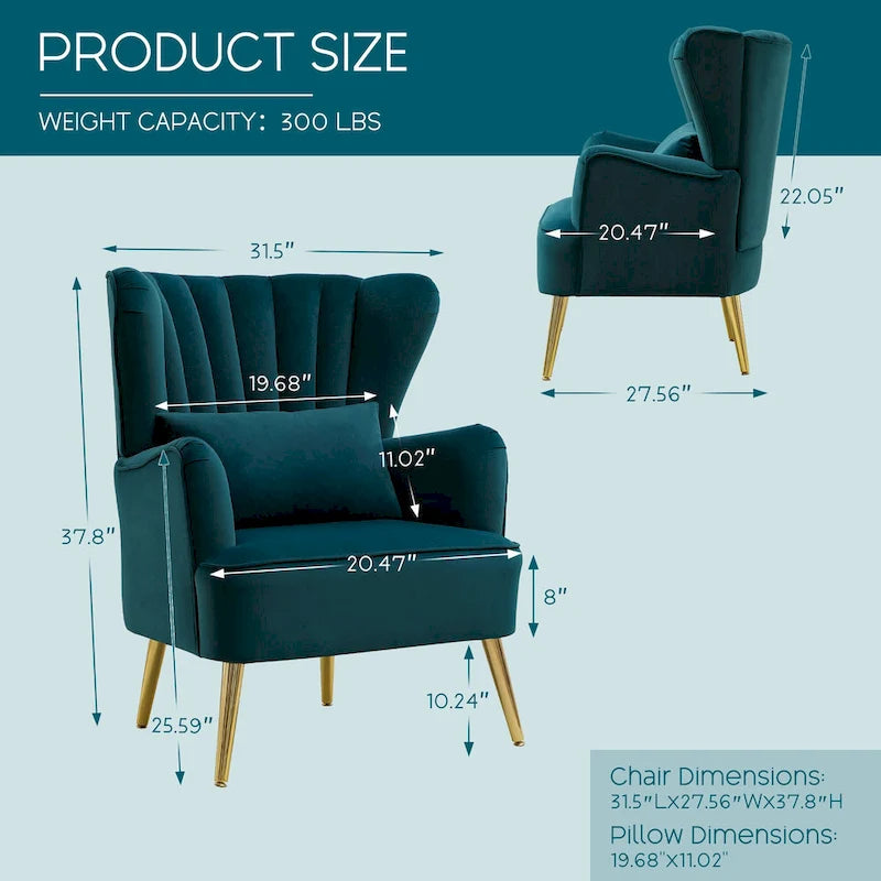 Poltrona moderna con braccioli e schienale alto HOMYKA, poltrona imbottita d’arredo, set da 2