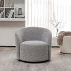 KINWELL 34 W gepolsterter Bouclé-Drehsessel in Fassform