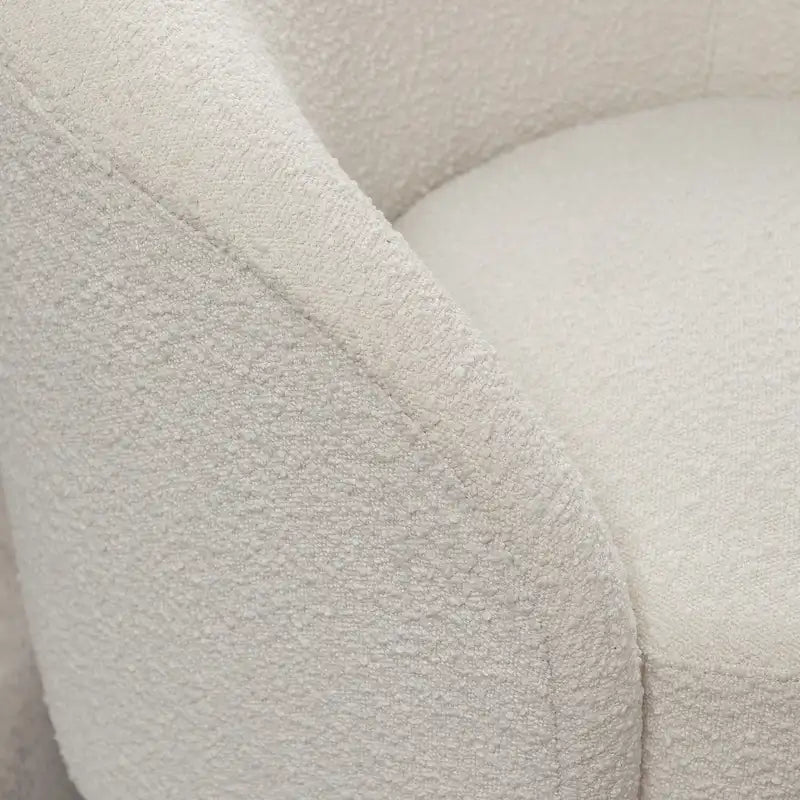 KINWELL 34 W gepolsterter Bouclé-Drehsessel in Fassform