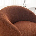 KINWELL 34 W gepolsterter Bouclé-Drehsessel in Fassform