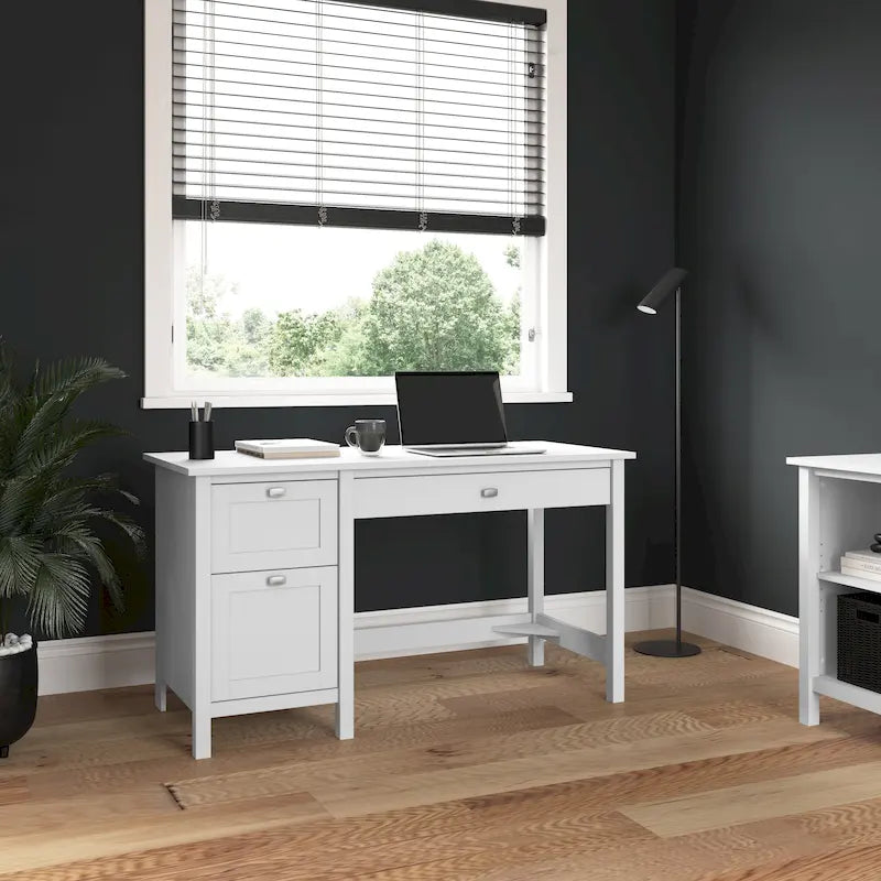54-Inch Wide Computer Desk with Drawers