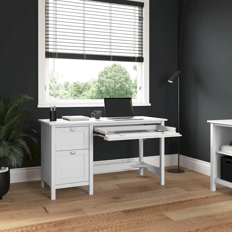 54-Inch Wide Computer Desk with Drawers