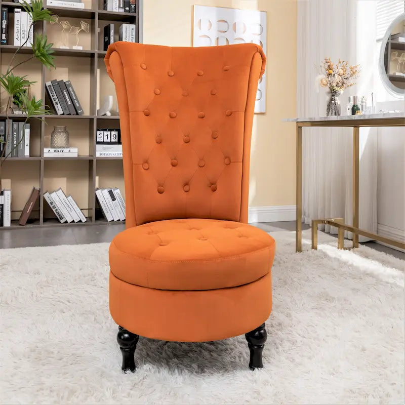 Fauteuil de coiffeuse Gosser en velours à dossier haut de 20 pouces de largeur