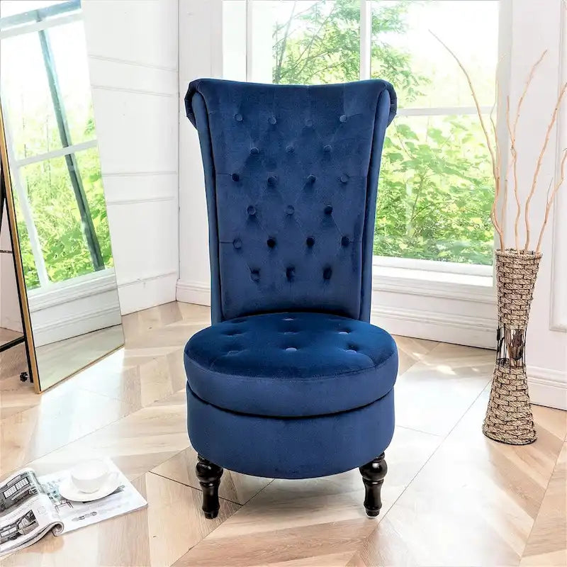 Gosser 20 Wide Velvet High Back Vanity Chair