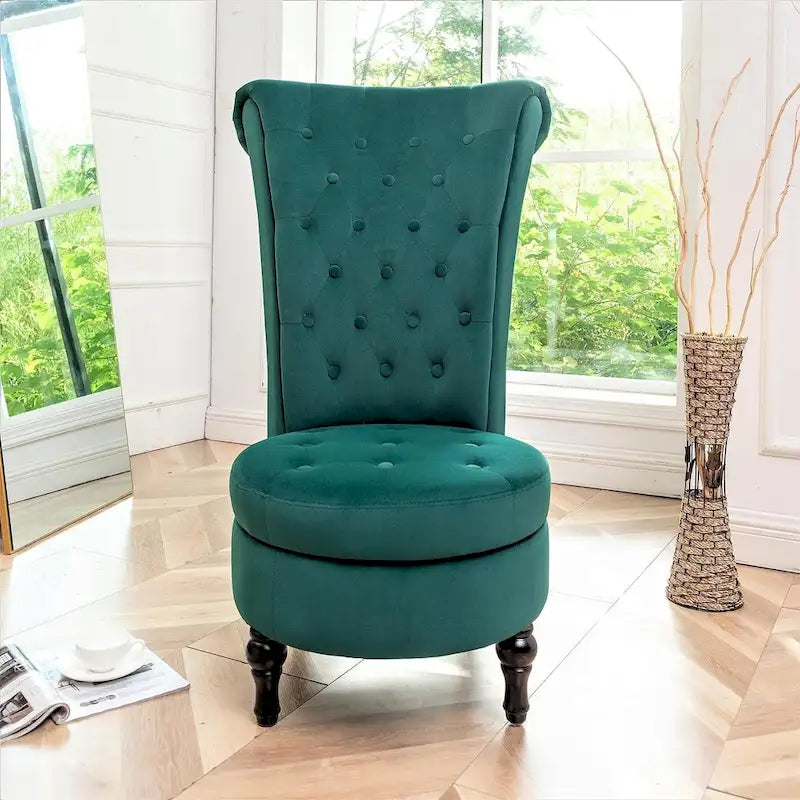 Gosser 20 Wide Velvet High Back Vanity Chair