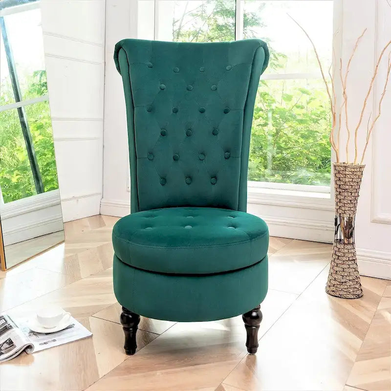 Gosser 20 Wide Velvet High Back Vanity Chair